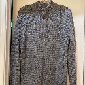 Gray Men’s Italian yarn button sweater by Banana Republic - small